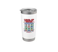 Level Up Brain Nerd Humor Poder Videojuego Fan Gamer Cita Vaso térmico de acero inoxidable de doble pared