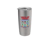 Level Up Brain Nerd Humor Poder Videojuego Fan Gamer Cita Vaso térmico de acero inoxidable de doble pared