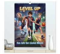 Level Up - Das Jahr der coolen Moves (hochwertiger Premium Wandkalender 2027 DIN A2 hoch), Kunstdruck in Hochglanz: Dynamische Anime-Illustrationen ... Fairness und eine aktive Freizeitgestaltung.