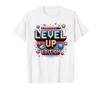 Level Up Edition: Celebración del Logro del Jugador Camiseta, Hombre, Blanco, 4XL