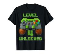 Level Up El Nivel de 4º año Comienza a los 4 años de Edad Jugador de cumpleaños Camiseta