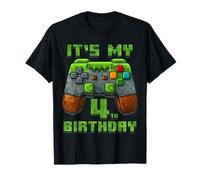 Level Up El Nivel de 4º año Comienza a los 4 años de Edad Jugador de cumpleaños Camiseta