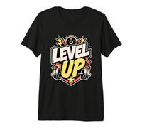Level UP | Gimnasio/Sala Fitness Motivación Deportiva Camiseta Premium