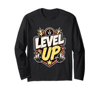Level UP | Gimnasio/Sala Fitness Motivación Deportiva Manga Larga