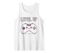 Level Up Kawaii Controller Jugador De Videojuegos Chica Jugador Camiseta sin Mangas