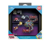 Level Up Labs Pixel Frames: Sonic Mania - Heroes vs Dr Eggman - Caja de Sombra 3D - Decoración enmarcada para Pared, hogar, exhibición de estantes, póster de Juego, coleccionables, decoración de Sala