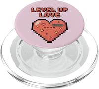 Level Up Love Pixel Heart Estilo de Juego - Día de San Valentín PopSockets PopGrip para MagSafe