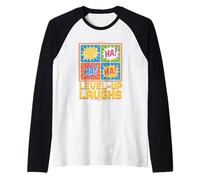 Level Up Risas Cultura Pop Retro Videojuego Camiseta Manga Raglan