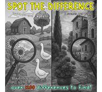 Level Up Your Eyes! A Black & White Spot the Difference for Kids 5+: Start Easy, Get Tricky! - A Progressive and Bizarre Puzzle Book That Builds Focus and Observation Skills
