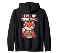 Level Up Your Mind Fox Entusiasta Gam Cita Videojuego Gamer Sudadera con Capucha