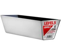 LEVEL5 12 bandejas de Barro de Acero Inoxidable + Base contorneada ergonómica, Grado Profesional, Bandeja de Herramientas para mampostería de Yeso | 5-332