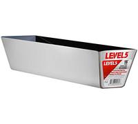 LEVEL5 5-336 - Bandeja de barro de acero inoxidable de 40,6 cm + base contorneada ergonómica - Grado profesional | Bandeja de herramientas para mampostería de yeso | 5-336