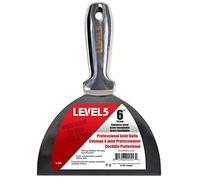 LEVEL5 - Cuchillo para juntas de acero inoxidable de 6 pulgadas, hoja de masilla de grado profesional, metal pulido de, borde rectificado de precisión, ergonómico, resistente