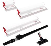 LEVEL5 Juego de cuchillas compuestas para paneles de yeso | Cuchillas de desnatado de 10, 24 y 32 pulgadas, mango de extensión de 37-63 pulgadas | Cuerpo compuesto y hoja de acero inoxidable | para