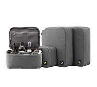LEVEL8 4 Piezas Packing Cubes Impermeable Viaje Ropa/Zapatos/Cosme Gris
