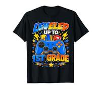 Leveled Up To 1st Grade Gamer Back To School Student Camiseta