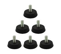 Leveling Feet - 6 Pcs Adjustable Heavy Duty Furniture Feet, Adjustable Shock-Absorbing Leveling Foot with Non-Slip Rubber Pads | Furniture Levelers for Cabinet, Shelving, Chair, Desk, Table, Stool