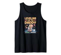 Leveling Up To Daddy Retro Gamer Baby Anuncio Arte Camiseta sin Mangas