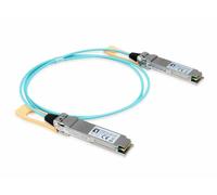 LevelOne AOC-0501 Cable Activo Óptico QSFP28 de 100 Gbps SR4 850 nm - Cable de Fibra Óptica de 1 m - IEEE 802.3bm