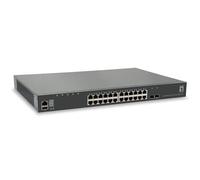 LevelOne Conmutador Gigabit de 28 puertos apilable L3 Lite gestionado (2 x 10GbE SFP+, 1 x ranura de módulo 10GbE)