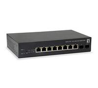 Levelone GeP-1051 - Switch - Smart - 8 X 10/100/1000 (poe+) + 2 X Gigabit Sfp - Desktop, An Rack Montierbar - Poe+ (70 W) (geP-1051)