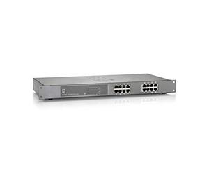 LevelOne GEP-1621 Interruptor de Red No gestionado Gigabit Ethernet (10/100/1000) Energía sobre Ethernet a través de Este Puerto (PoE) Gris