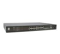 Levelone GeP-2021 - Switch - 16 X 10/100/1000 (poe) + 2 X 10/100/1000 + 2 X Gigabit Sfp (uplink) - Desktop, An Rack Montierbar - Poe (270 W) (geP-202