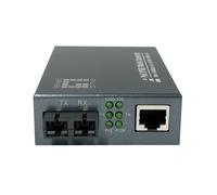 LevelOne GVT-2014 - Convertidor de Medios RJ45 a SC Gigabit PoE PSE, Fibra monomodo, 20 km