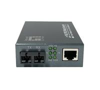 LevelOne GVT-2014 - Convertidor de Medios RJ45 a SC Gigabit PoE PSE, Fibra monomodo, 20 km