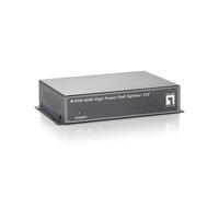 LevelOne Splitter PoE de Alta energía (12V) - Divisor de red (IEEE 802.3x, 10/100Base-T, Gris, Poder, Taiwan, FCC Rules Part 15 CE)