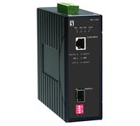 LevelOne IEC-2000 Convertidor Mediano Gigabit Ethernet 10/100/1000TX a 1000 SX/LX Fibra SFP Montaje DIN IP30 -40 a 75°C