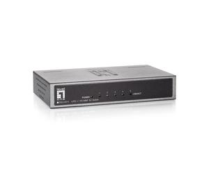 LevelOne Interruptor/Conmutador FEU-0511, gris