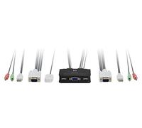 LevelOne KVM-0223 - Cable KVM (2 x USB, 2 x VGA, 2048 x 1536), Negro