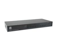 Levelone kvm-3216 interruptor kvm montaje en rack negro