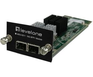 LevelOne MDU-0211 módulo conmutador de red 10 Gigabit Ethernet - Módulo de conmutador de red (10 Gigabit Ethernet, SFP+, GTL-2881 GTL-2882 GTL-2891, 61 mm, 168 mm, 39 mm)