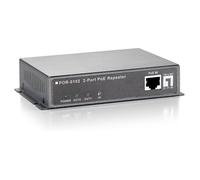 LevelOne Repetidor PoE POR-0102, 3 Puertos, Extensor de Red con Alimentación por Ethernet, IEEE 802.3af, para Cable Cat5, Negro