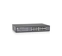 LevelOne Switch 16 Puertos Gigabit - Switch de Red (No administrado, Gigabit Ethernet (10/100/1000), Bidireccional Completo (Full Duplex), Montaje en Rack)