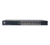 LevelOne Switch 24xGE 19" Gigabit Ethernet Sin Gestion Metálico Gris