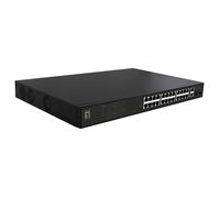 LevelOne Switch GEP-2821 No Administrado, 28 Puertos (24x Gigabit PoE+ + 2x GE + 2x SFP), Montaje Rack 1U, 390W Presupuesto PoE