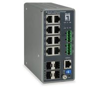 LevelOne Switch Gestionado L3 IGU-1271, 8x Puertos Gigabit PoE, 4x Ranuras SFP, Capacidad 24 Gbit/s, Montaje DIN