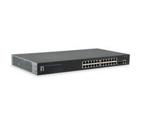 LevelOne Switch GTL-2661, Gestionado L2, 24 Puertos Gigabit + 2 SFP+ 10G, Montaje en Rack 19 Pulgadas