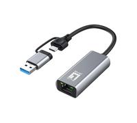 LevelOne USB-0423 2,5 Gigabit Ethernet 2 en 1 USB-C/A Adaptador de Red