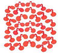Levemolo 100 Piezas Gafas de Ojo para Pollo Rojas Plástico Ligero y Duradero Antipicotazos para Gallinas Accesorios para Pollos Cuidado Avícola Reduce Peleas Crias y Gallineros