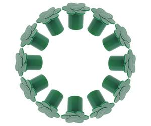 Levemolo 12 Tapas de Caña de Bambú para Jardín en Color Verde, Resistentes al Clima y Fabricadas en PP para Protección de Postes en Exteriores