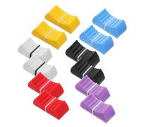 Levemolo 12 Tapas Planas de Plástico para Potenciómetro Deslizante Recto, Adaptación Versátil, Repuesto para Consola de Sonido y Mesa de Mezcla