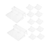 Levemolo 12piezas Soporte para Cubierta De Acuario Clips De Plástico Duraderos para Tapas De Acuario Sin Marco Compatible Cristales De Diseño Moderno y Estable para Peceras Decorativas