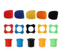 Levemolo 15 Piezas de Anillos Antivuelco y Protectores para Micrófono Funda Inferior de Esponja para Protección contra Golpes y Caída en Micrófonos Inalámbricos Color Color Aleatorio