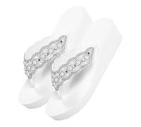 Levemolo 1par Sandalias De Playa Antideslizantes Para Mujer Diseño De Perlas y Diamantes Verano Talla Color Comodidad y Estilo Cada Paso