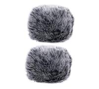 Levemolo 2 Fundas de Micrófono de Felpa Antisalpicaduras, Protectores Antiviento para Ktv, Bloquean Saliva y Reducen Ruido