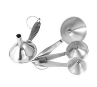 Levemolo 2 Juegos Kit de Embudos de Acero Inoxidable Diseño de Mango y Tamaños Variados para Cocina, Adecuado para Aceite, Salsa de Soja y Líquidos Hogar
